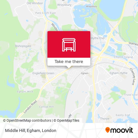 Middle Hill, Egham map