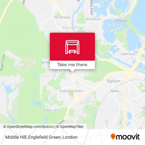 Middle Hill, Englefield Green map