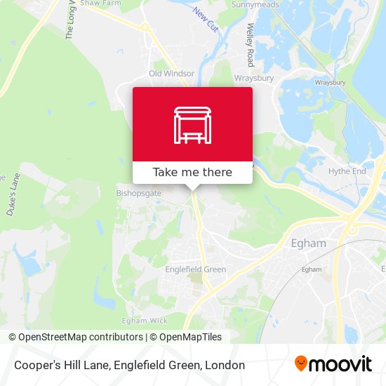 Cooper's Hill Lane, Englefield Green map