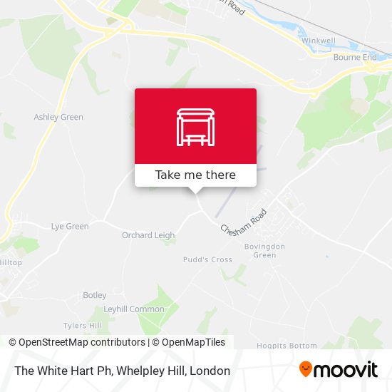 The White Hart Ph, Whelpley Hill map