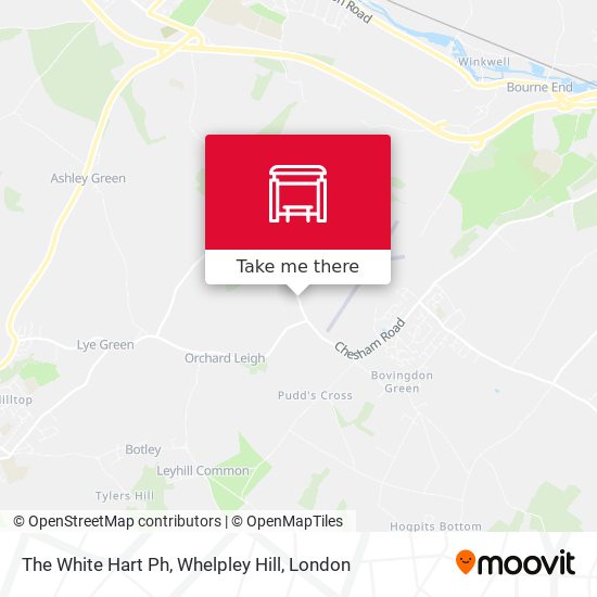 The White Hart Ph, Whelpley Hill map