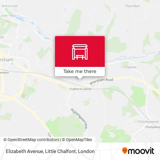 Elizabeth Avenue, Little Chalfont map