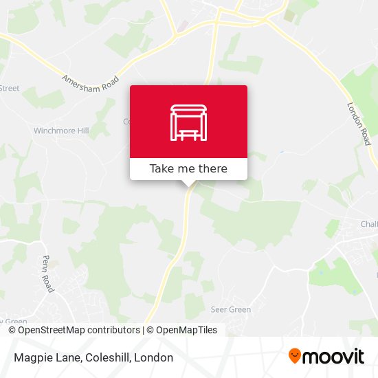 Magpie Lane, Coleshill map