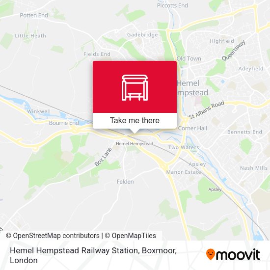 Hemel Hempstead Railway Station, Boxmoor map