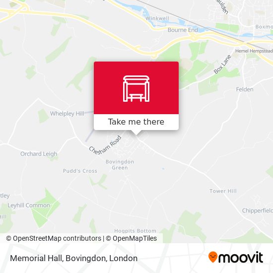 Memorial Hall, Bovingdon map