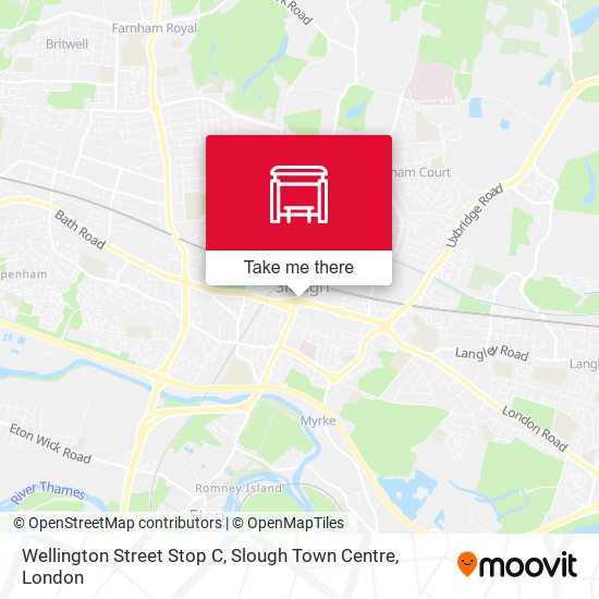 Wellington Street Stop C, Slough Town Centre map