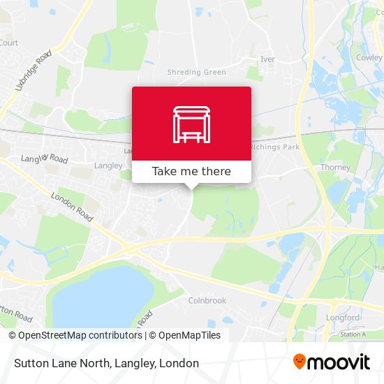 Sutton Lane North, Langley map