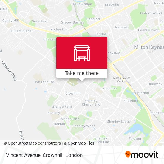 Vincent Avenue, Crownhill map