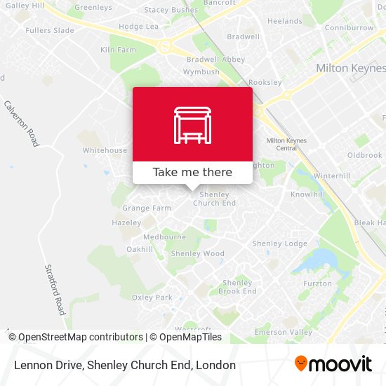 Lennon Drive, Shenley Church End map
