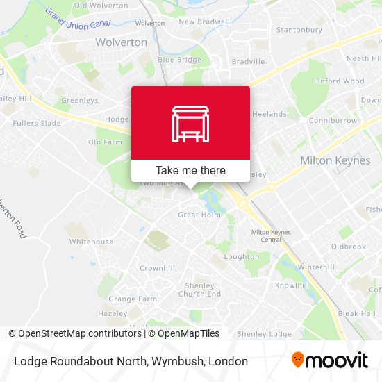 Lodge Roundabout North, Wymbush map