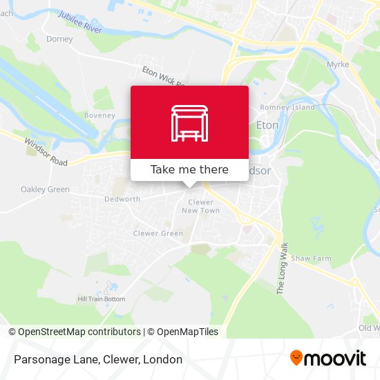Parsonage Lane, Clewer map