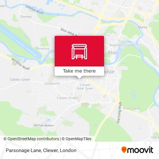 Parsonage Lane, Clewer map