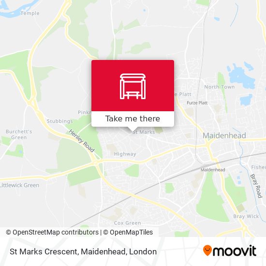 St Marks Crescent, Maidenhead map
