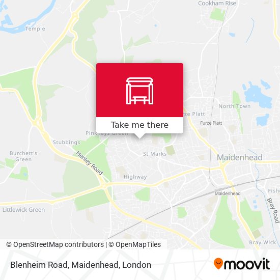 Blenheim Road, Maidenhead map