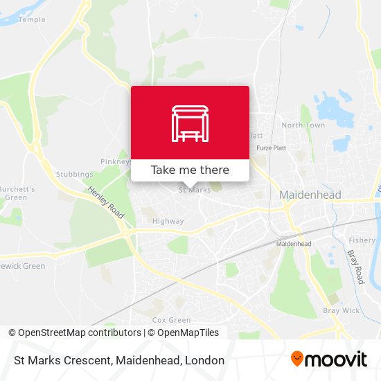 St Marks Crescent, Maidenhead map