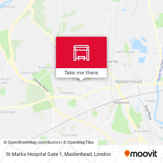 St Marks Hospital Gate 1, Maidenhead map