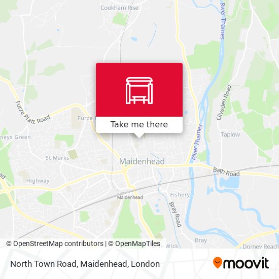 North Town Road, Maidenhead map