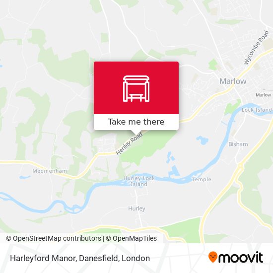Harleyford Manor, Danesfield map