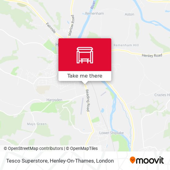 Tesco Superstore, Henley-On-Thames map