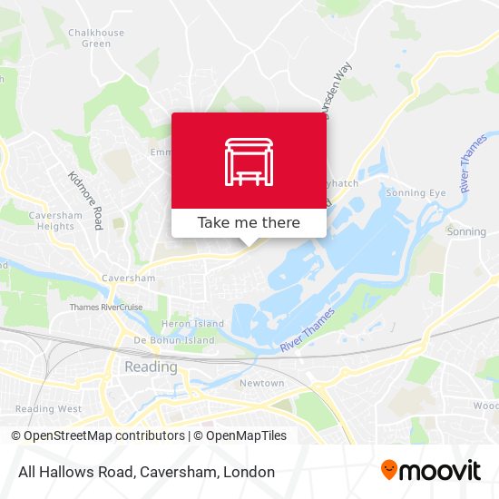 All Hallows Road, Caversham map