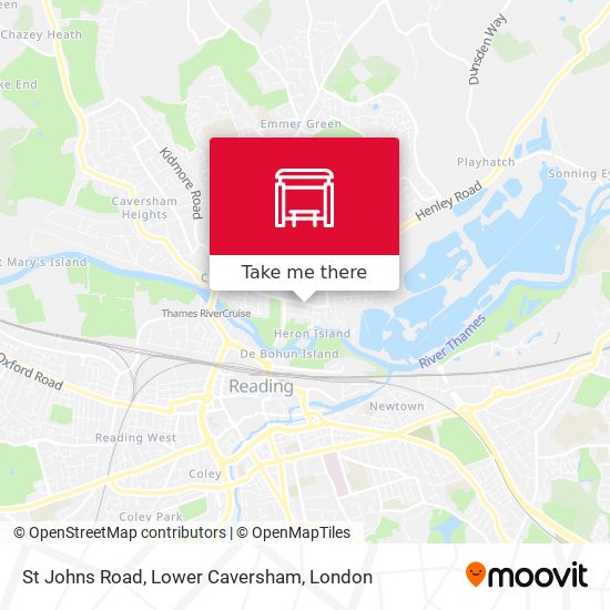 St Johns Road, Lower Caversham map