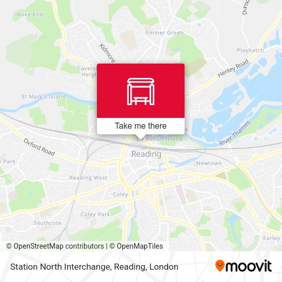 Station North Interchange, Reading map