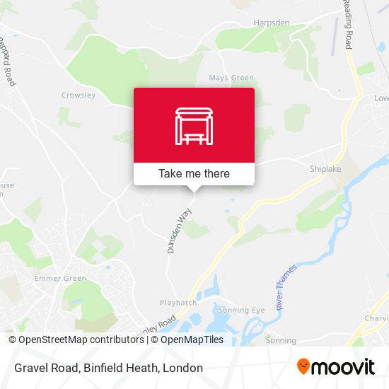 Gravel Road, Binfield Heath map