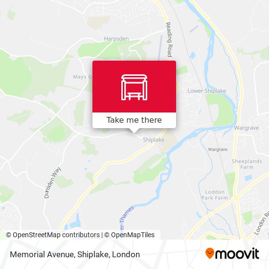 Memorial Avenue, Shiplake map