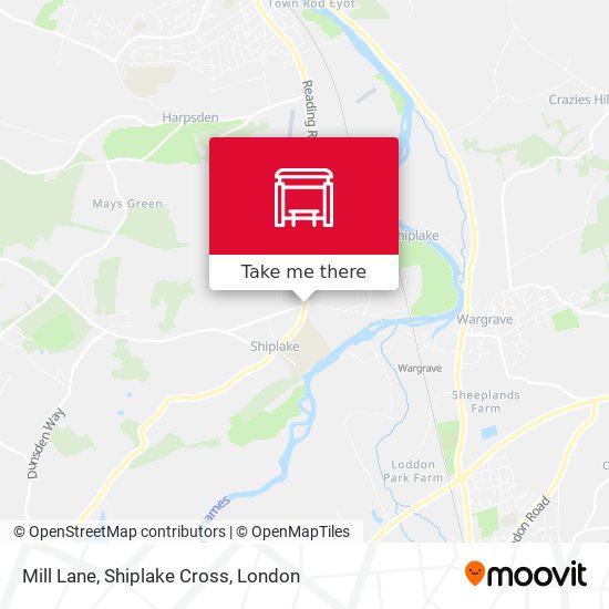 Mill Lane, Shiplake Cross map