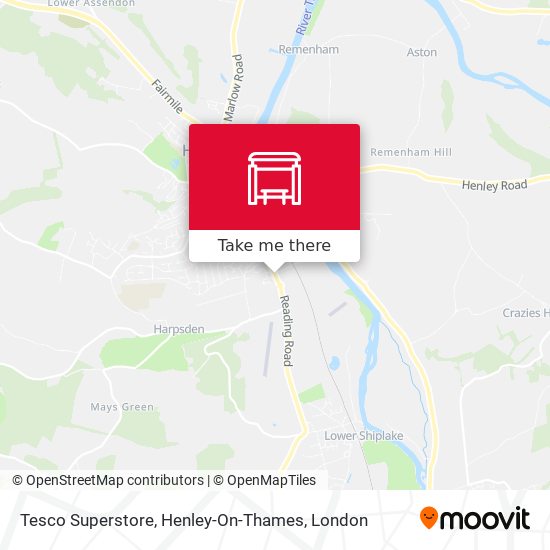Tesco Superstore, Henley-On-Thames map