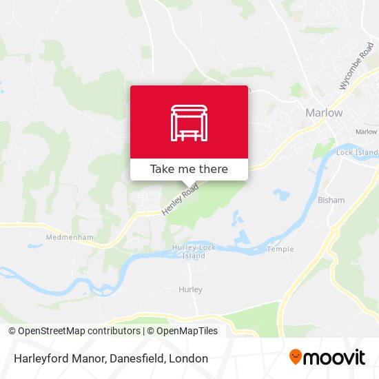 Harleyford Manor, Danesfield map
