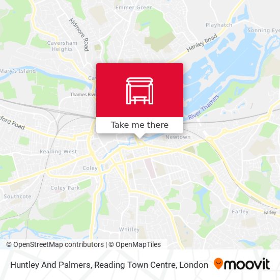 Huntley And Palmers, Reading Town Centre map