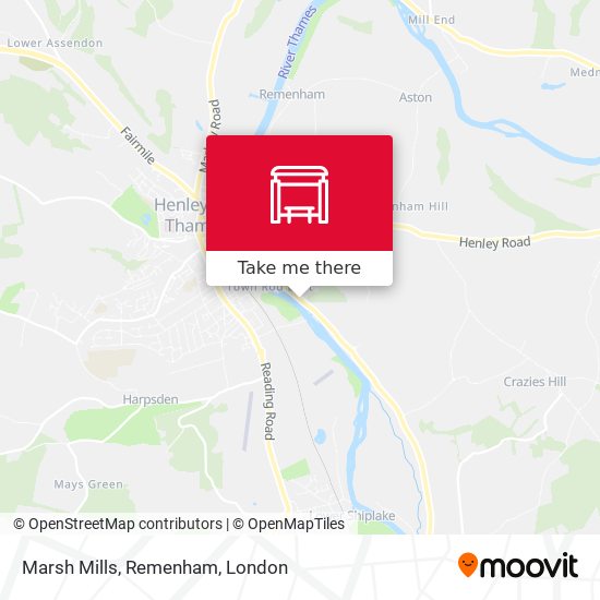Marsh Mills, Remenham map