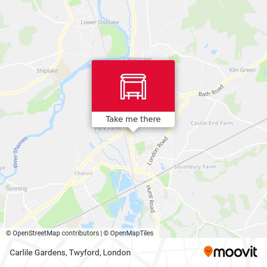 Carlile Gardens, Twyford map