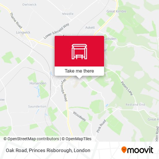 Oak Road, Princes Risborough map