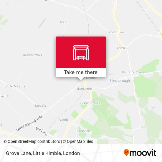 Grove Lane, Little Kimble map