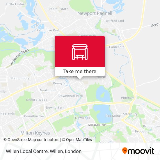 Willen Local Centre, Willen map