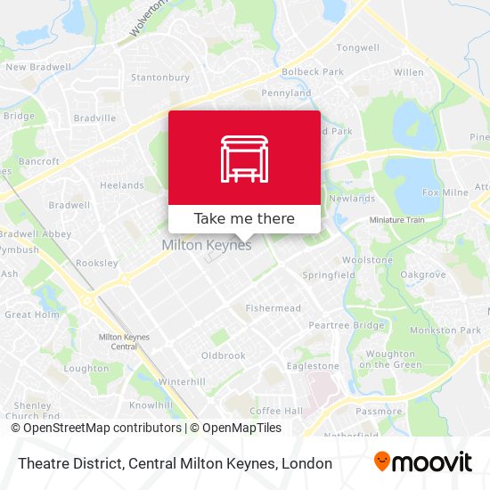 Theatre District, Central Milton Keynes map
