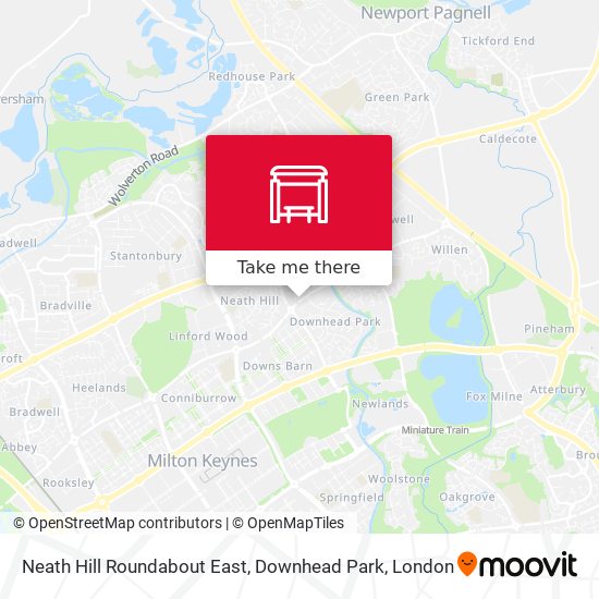 Neath Hill Roundabout East, Downhead Park map