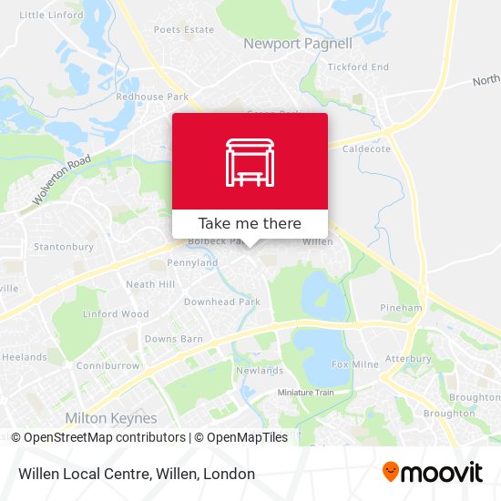 Willen Local Centre, Willen map