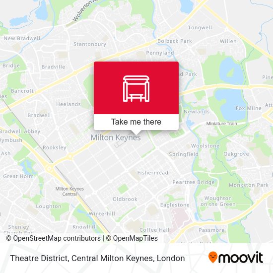 Theatre District, Central Milton Keynes map