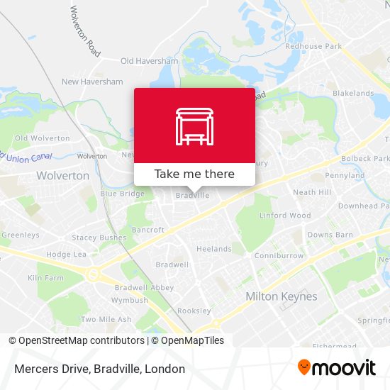 Mercers Drive, Bradville map