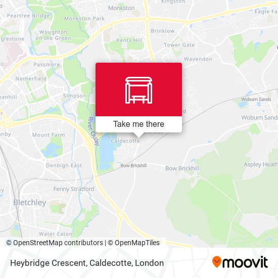 Heybridge Crescent, Caldecotte map