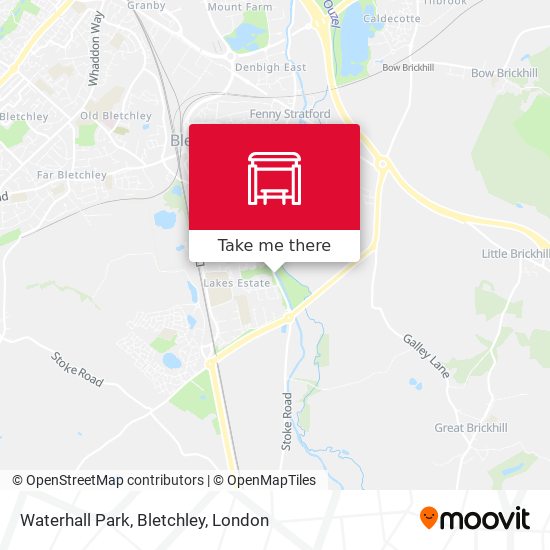 Waterhall Park, Bletchley map