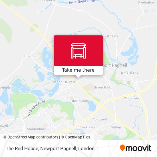 The Red House, Newport Pagnell map