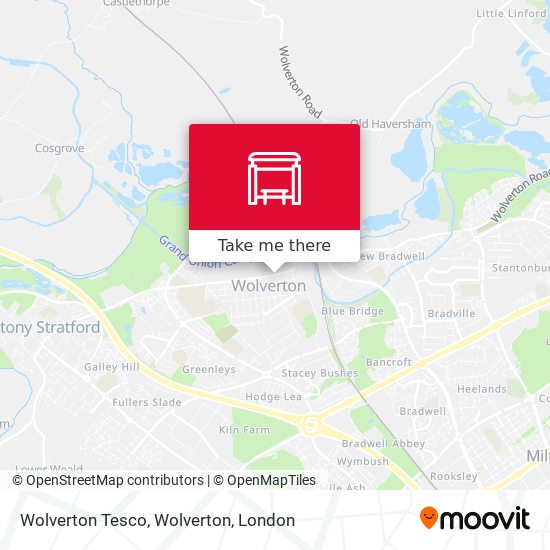 Wolverton Tesco, Wolverton map