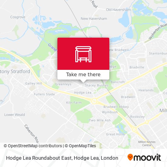 Hodge Lea Roundabout East, Hodge Lea map