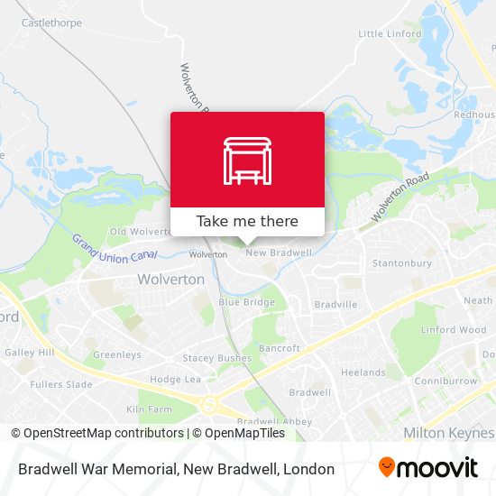 Bradwell War Memorial, New Bradwell map