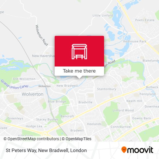 St Peters Way, New Bradwell map