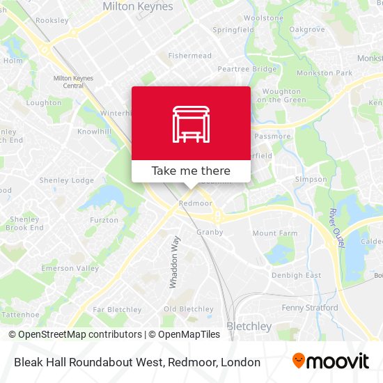Bleak Hall Roundabout West, Redmoor map